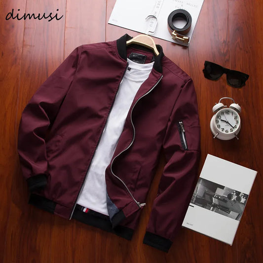 DIMUSI Men's Bomber Jacket Man Casual Streetwear Hip Hop Zipper Coats Fashion Men Baseball Uniform Aviator Jackets Clothing 8XL