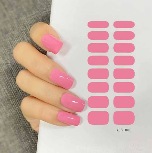 Nail Art Stickers Full Cover Stickers for Manicure Self Adhesive Stickers for Woment Girls Pure Color Nail Sticker Drop Shipping