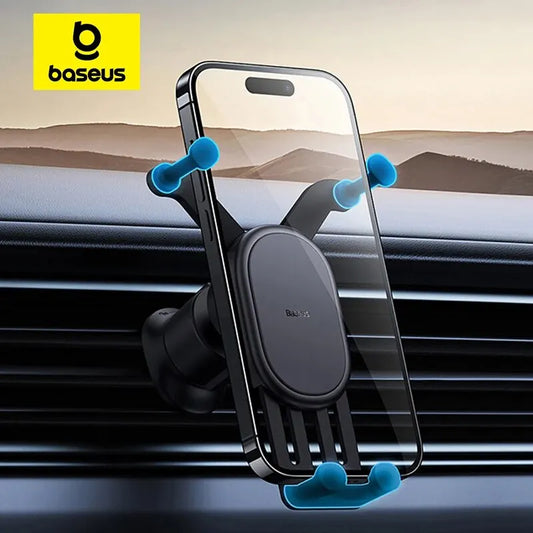 Baseus Car Phone Holder Gravity Auto Restorable in Car Air Vent Silicone Stand For iPhone 14 Xiaomi Samsung Car Mobile Support