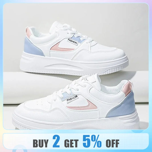 Spring New Women's Casual Sports Shoes, Flat Comfortable Outdoor Skateboard Shoes, Women's Shopping Shoes