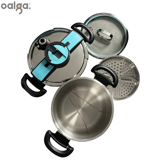304 Stainless Steel Pressure Cooker, Gas Induction Cooker Combination, 5L, 7L, 2Pcs Cooker  Rice Cooker Free Shipping